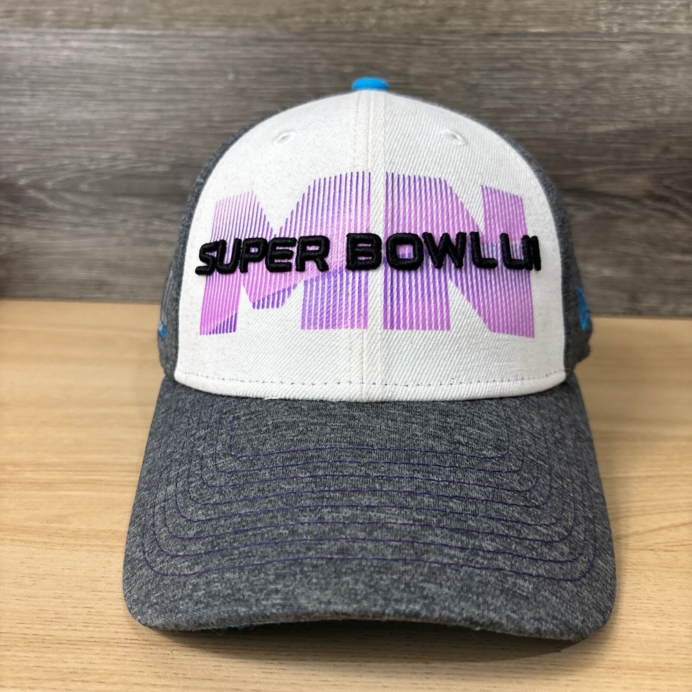 Super Bowl Hat Cap Strap Back Gray LII NFL Football Minnesota Adjustable